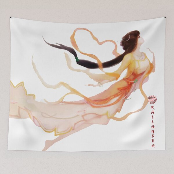 Item preview, China Art Print - Allegory of young Chinese woman in orange designed and sold by Kallandra.