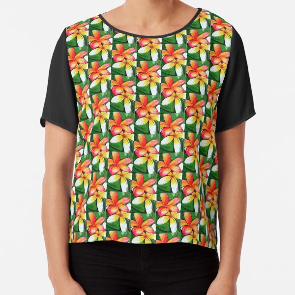 Frangipanis Chiffon Top
