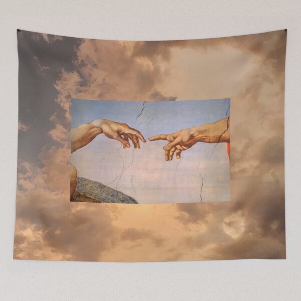 Item preview, Michelangelo Fingers of the Creation of Adam Cloudscape  designed and sold by Freshfroot.