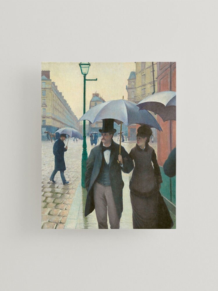 Painting Art, Gustave Caillebotte Paintings Artist Paris Street; Rainy Day  | Mounted Print