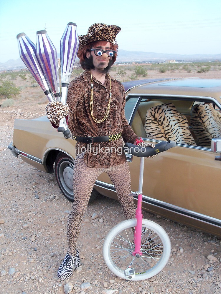 "Juggler & Unicycle Clown" by jollykangaroo Redbubble