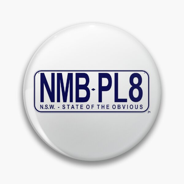 Item preview, NMB.PL8 NSW New South Wales - State of the Obvious Number Plate Design T-Shirt and Merchandise Blue Design Transparent Background License Plate designed and sold by JohnnyMyass.