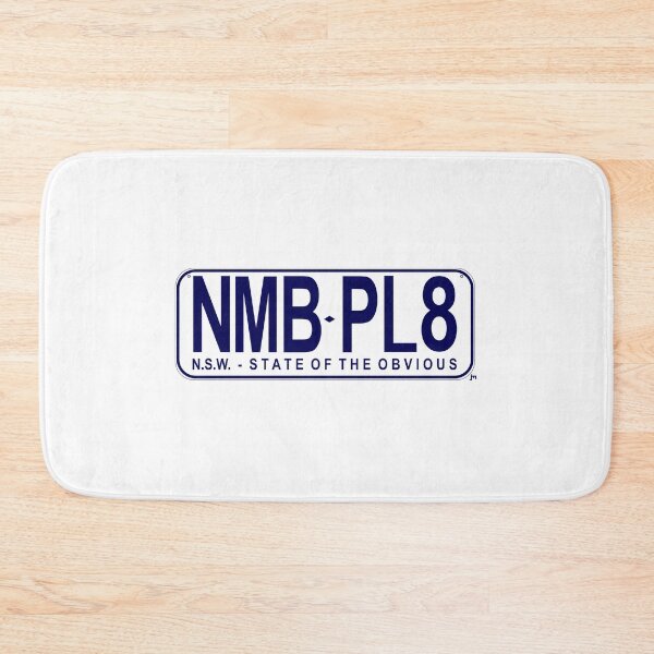 Item preview, NMB.PL8 NSW New South Wales - State of the Obvious Number Plate Design T-Shirt and Merchandise Blue Design Transparent Background License Plate designed and sold by JohnnyMyass.