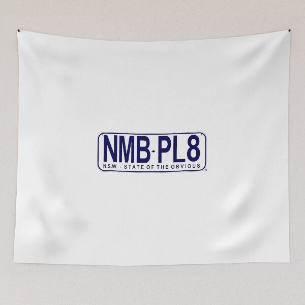 Item preview, NMB.PL8 NSW New South Wales - State of the Obvious Number Plate Design T-Shirt and Merchandise Blue Design Transparent Background License Plate designed and sold by JohnnyMyass.