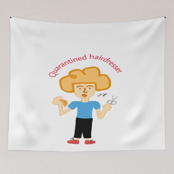 Item preview, Quarantined hairdresser funny haircut designed and sold by JaneVictoria.