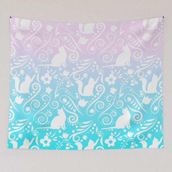Item preview, Cat and Flowers - Mermaid's Tears RS (Dreamy Fantasy Collection) designed and sold by CreativityRoams.
