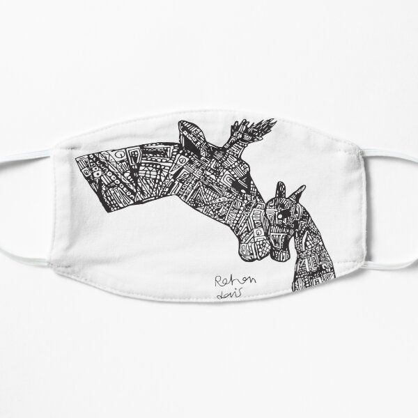 Giraffe mother and baby Mask