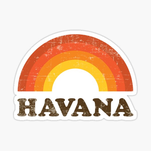 Item preview, Vintage Havana Vacation Souvenir Retro Rainbow designed and sold by Delightfully Cynical.