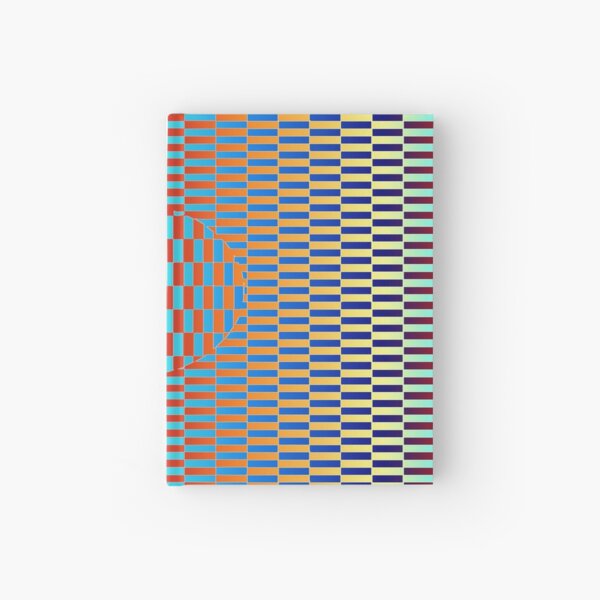 Motley Colored Abstract Pattern, ILLusion, Motif, Visual Art, Wallpaper, Pattern Hardcover Journal