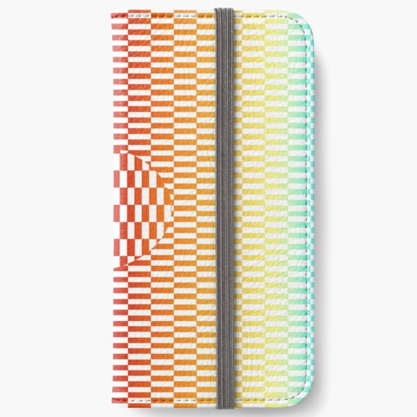 Motley Colored Abstract Pattern, ILLusion, Motif, Visual Art, Wallpaper, Pattern iPhone Wallet