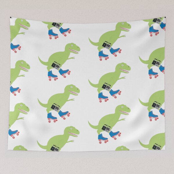 Item preview, Dinosaur Roller Skating Holding Radio designed and sold by idovedesign.