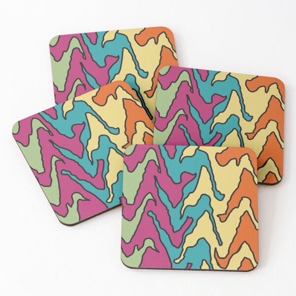 Item preview, Geometric ice cream sundae colours stripe zig zag  designed and sold by OakendOriginals.