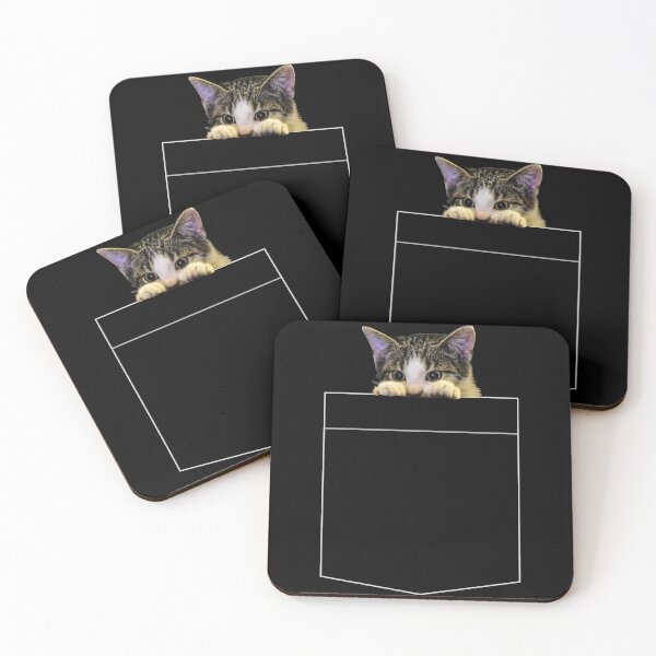 Item preview, Tabby Cat in a Pocket for Dark Background designed and sold by AmbroseAnn.