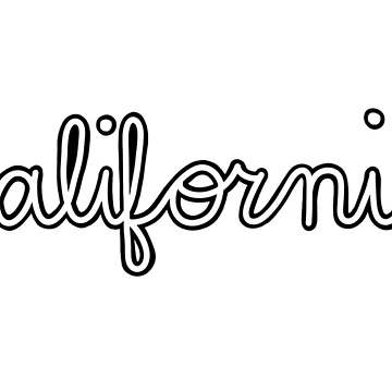 Artwork thumbnail, "California" Cursive Lettering by oeschi