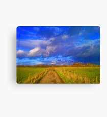 Pathway to Thame from Meadowbrook Farm Moreton Oxfordshire Canvas Print
