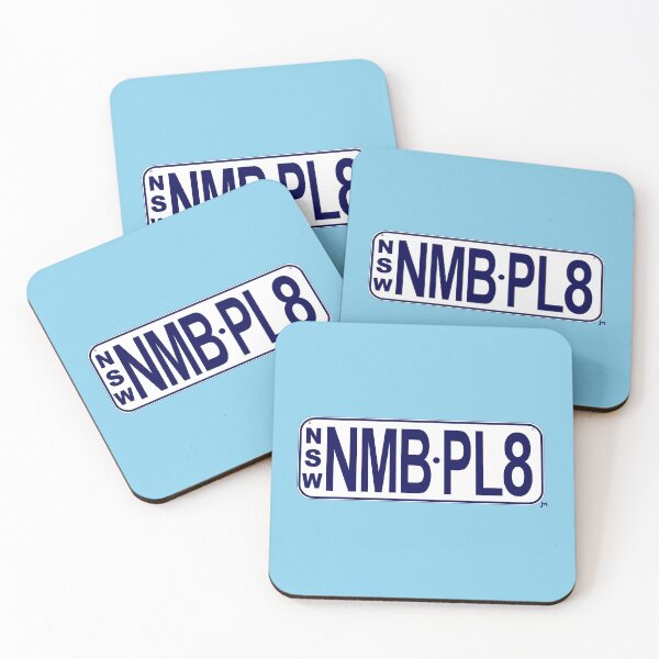 Item preview, NMB.PL8 NSW Number Plate T-Shirt Design Blue with White Background License Plate New South Wales designed and sold by JohnnyMyass.