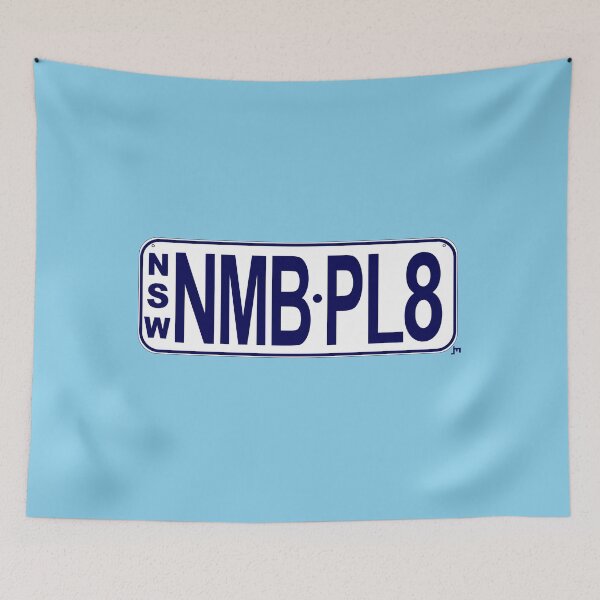 Item preview, NMB.PL8 NSW Number Plate T-Shirt Design Blue with White Background License Plate New South Wales designed and sold by JohnnyMyass.