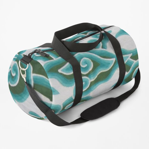 Ornament with blue spirals Duffle Bag