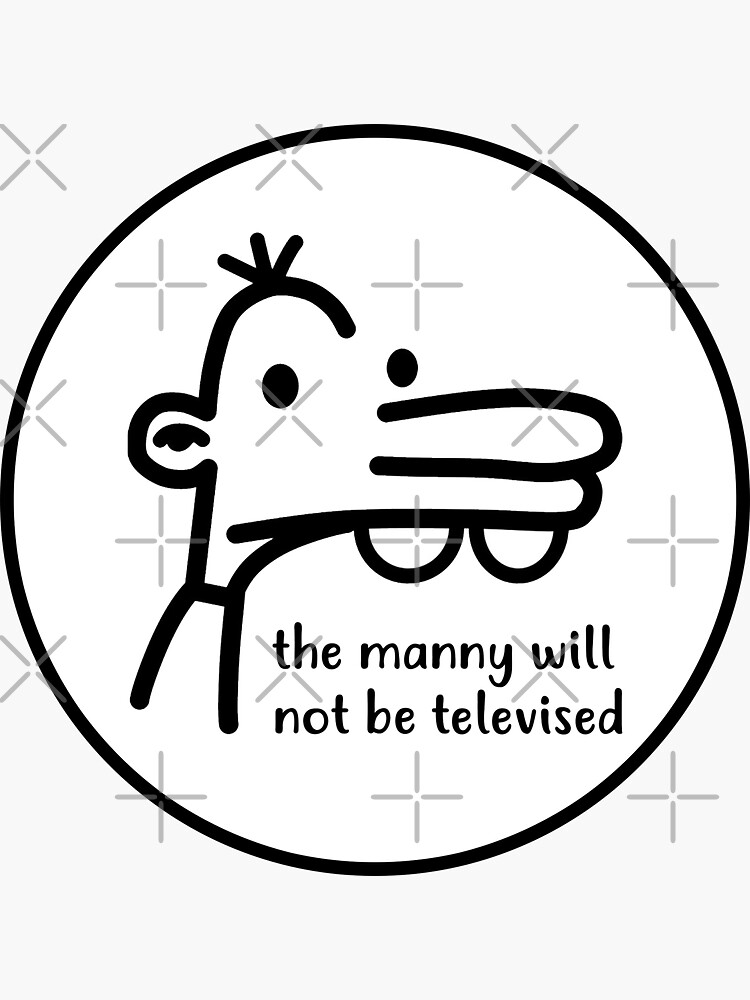 The Manny Will not Be Televised&quot; Sticker for Sale by dnw946 