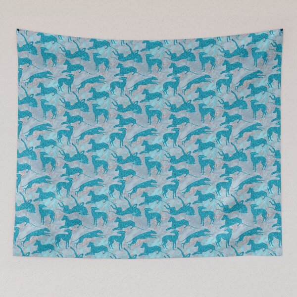 Item preview, Aquamarine Greyhounds on Blue Marble designed and sold by GreytGraphicals.