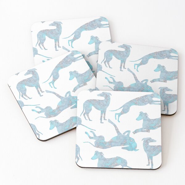 Item preview, Blue Marble Greyhounds on White designed and sold by GreytGraphicals.