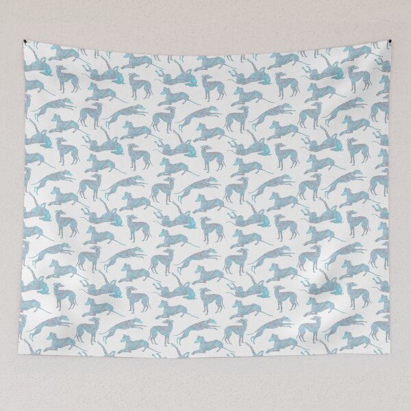 Item preview, Blue Marble Greyhounds on White designed and sold by GreytGraphicals.