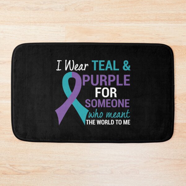 Item preview, Semicolon Teal & Purple Ribbon Suicide Awareness product designed and sold by AYDreamers.