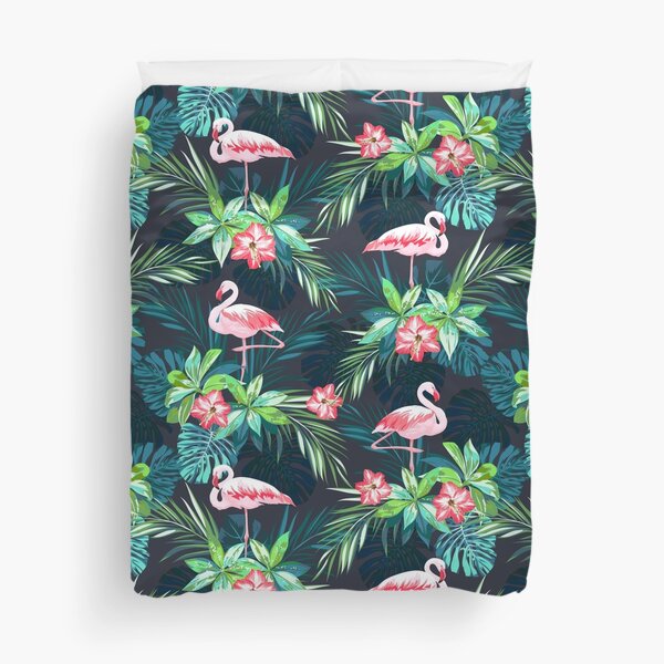 Bright Flamingos Duvet Cover