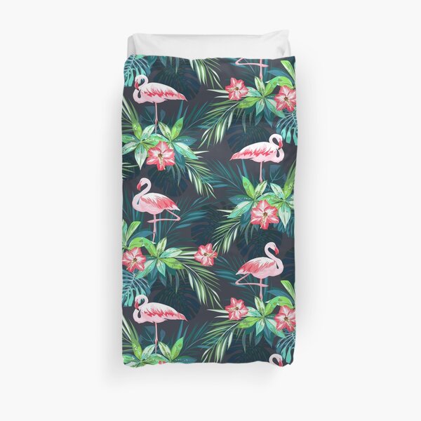 Bright Flamingos Duvet Cover