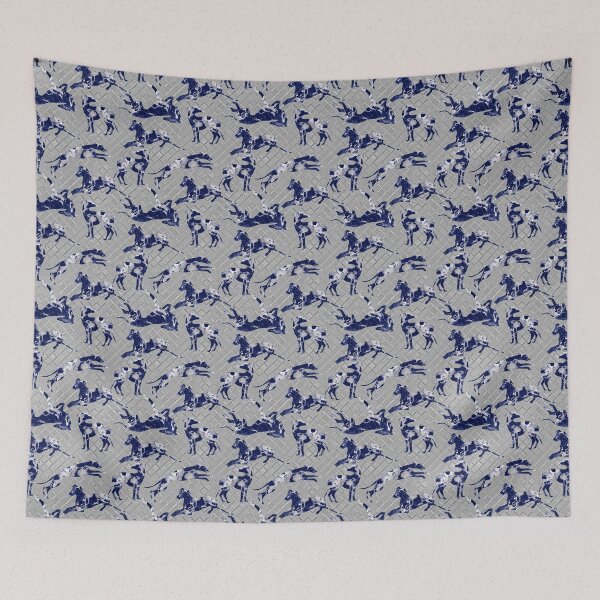 Item preview, Dark Blue Marble Greyhounds on Metallic Silver designed and sold by GreytGraphicals.