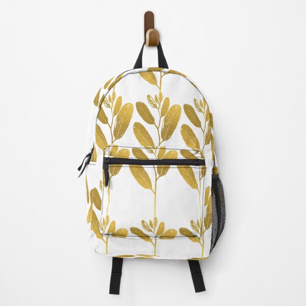 Item preview, Gold Leaves On White Background Design designed and sold by Easy Breezy.