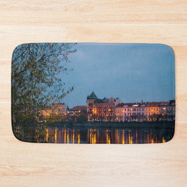 Item preview, Night cityscape at Vltava River  designed and sold by Carmen Jost.