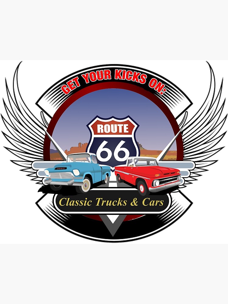 GET YOUR KICKS ON ROUTE 66 Poster By RedBubbleBoom Redbubble   Flat,750x,075,f Pad,750x1000,f8f8f8 