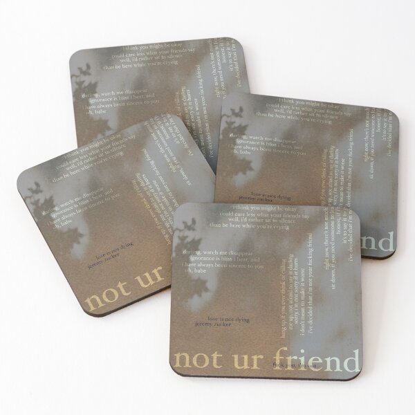 Item preview, not ur friend - love is not dying jeremy zucker typographic designed and sold by hilariffic.