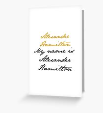 Alexander Hamilton Grußkarte