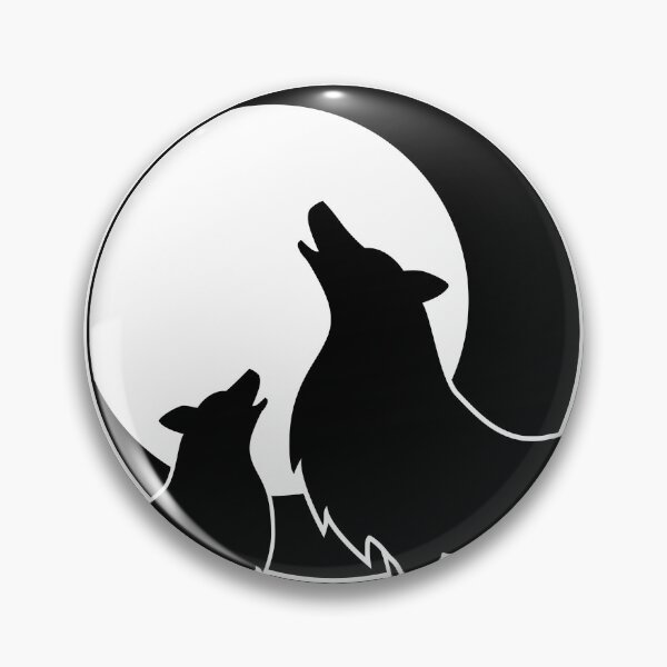 Item preview, Howling Wolf & Cub - Black Wolves designed and sold by KrazyCute.