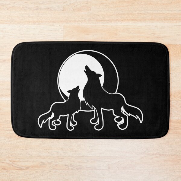 Item preview, Howling Wolf & Cub - Black Wolves designed and sold by KrazyCute.