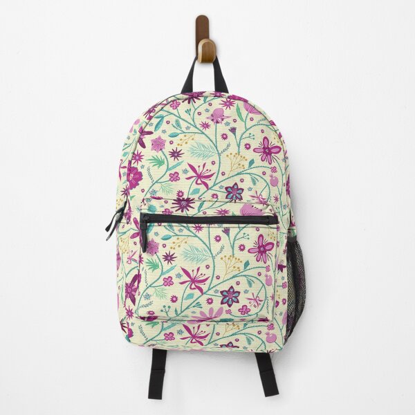 Artikelvorschau, Chintz-Blumenmuster in pink und smaragdgrün auf gelb entworfen und verkauft von colorofmagic.