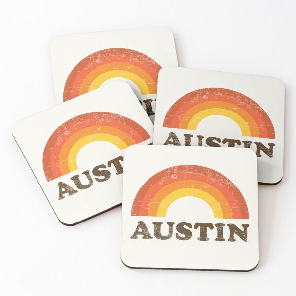 Item preview, Vintage Austin Vacation Souvenir Retro Rainbow designed and sold by Delightfully Cynical.