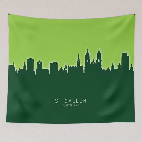 Item preview, St Gallen Switzerland Skyline designed and sold by ArtPrints.