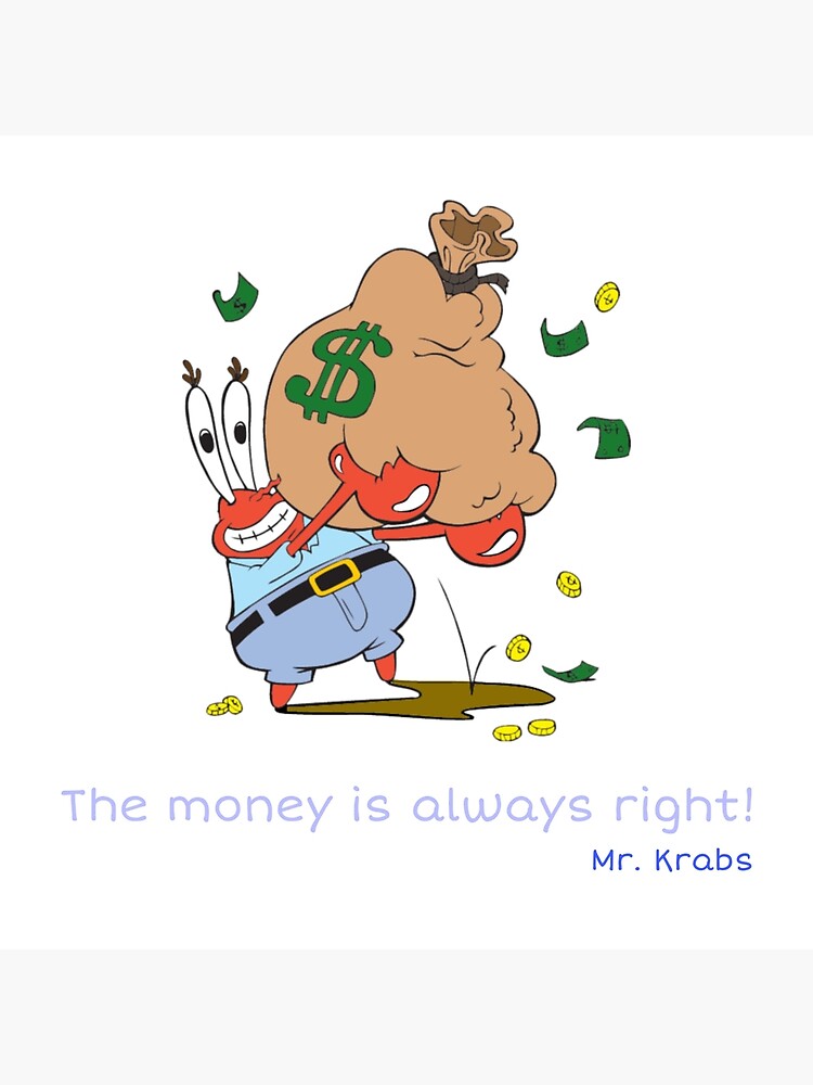 Mr Krabs Poster For Sale By Luaybilal Redbubble