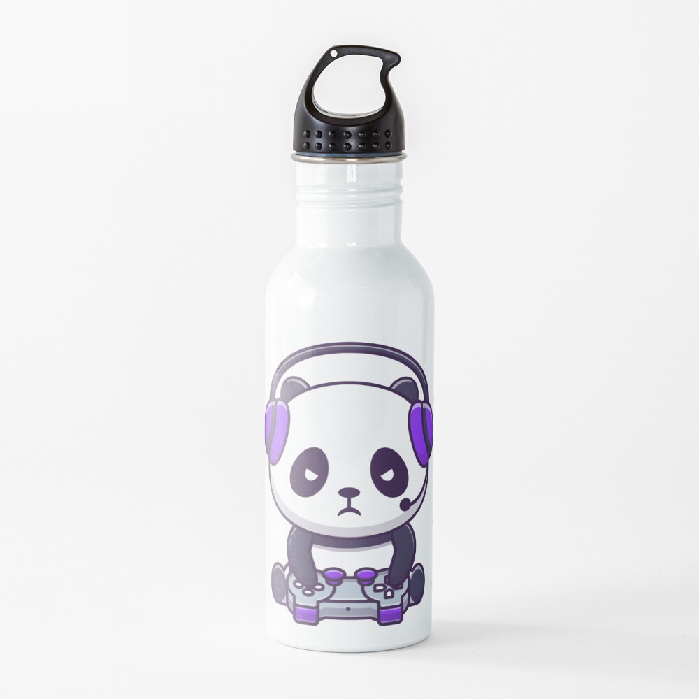 Cute Gaming Panda Water Bottle