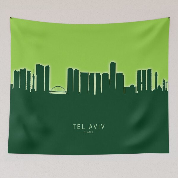 Item preview, Tel Aviv Israel Skyline designed and sold by ArtPrints.