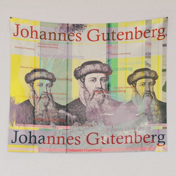 Item preview, and in 1999 the American A&E Network named Mainz “Man of the Millennium.
The design by Mallybeau Mauswohn shows an aesthetic collage with a portrait of the inventor Johannes Gutenberg. A wonderful work of art for all culture enthusiasts.
I look forward designed and sold by Mauswohn.