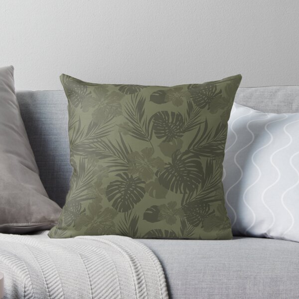 Summer camo Throw Pillow