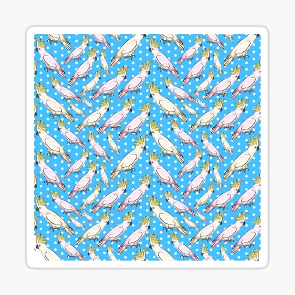 Item preview, Australian Native Birds - Cockatoo - Aussie Fashion Pattern designed and sold by Annalee Beer.