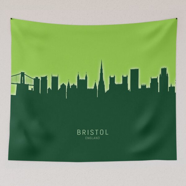 Aperçu de l'œuvre Bristol England Skyline créée et vendue par ArtPrints.