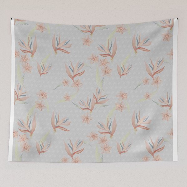 Item preview, Bird of Paradise with Plumeria Tropical Tribal Print designed and sold by SandAndChi.