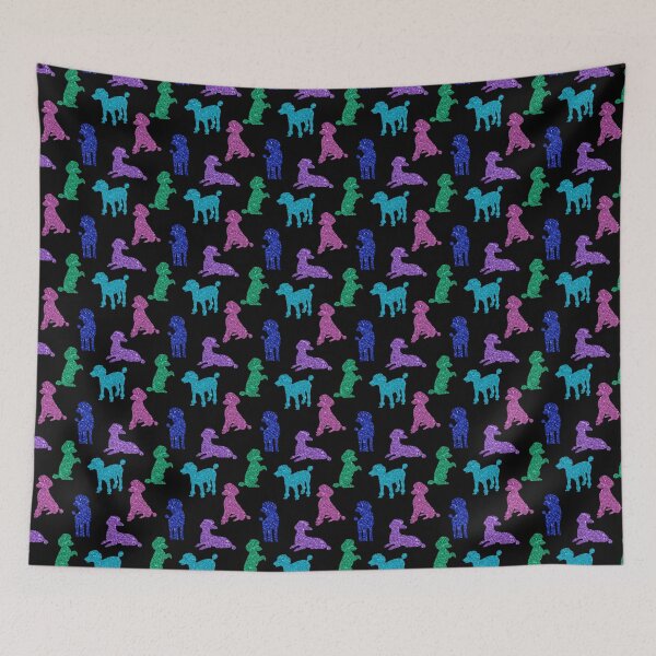 Item preview, Gemstone Poodles on Black designed and sold by StardustMyHeart.