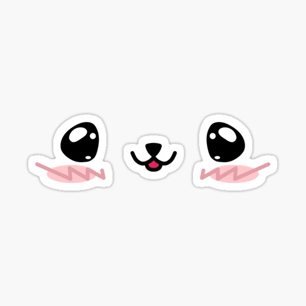Uwu Face Stickers Redbubble - roblox uwu face decal